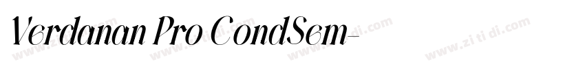 Verdanan Pro CondSem字体转换